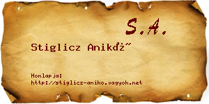 Stiglicz Anikó névjegykártya
